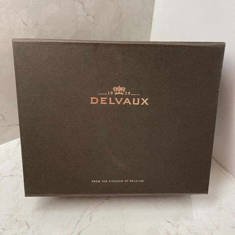 Delvaux Magnetic Empty Box 6.75 X 5.5 X 2.5 Brown With Tissue